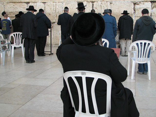 The first row infront the western wall