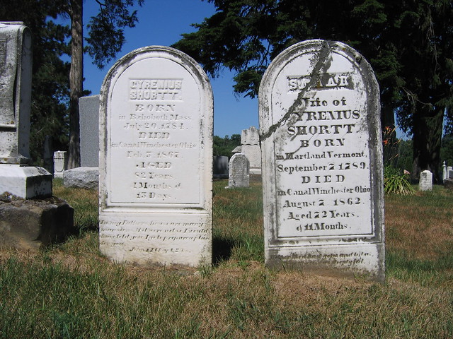 Graves of Cyrenius and Sarah Shortt