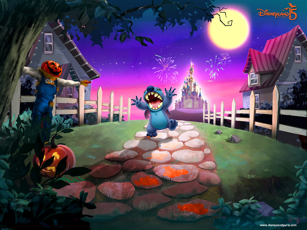 Download Celebrate Halloween with Lilo and Stitch Wallpaper  Wallpaperscom