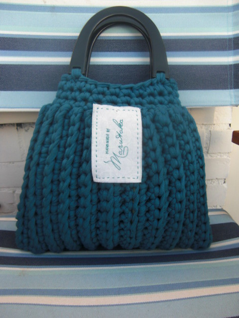 Handbag with Stitched Label