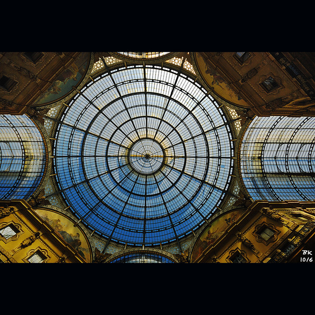 The glass roof of the Milano Galleriea