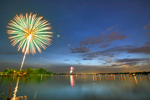 sylvan lake fireworks by gsgeorge
