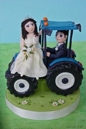 Tractor Wedding Cake Topper ..... by abbietabbie