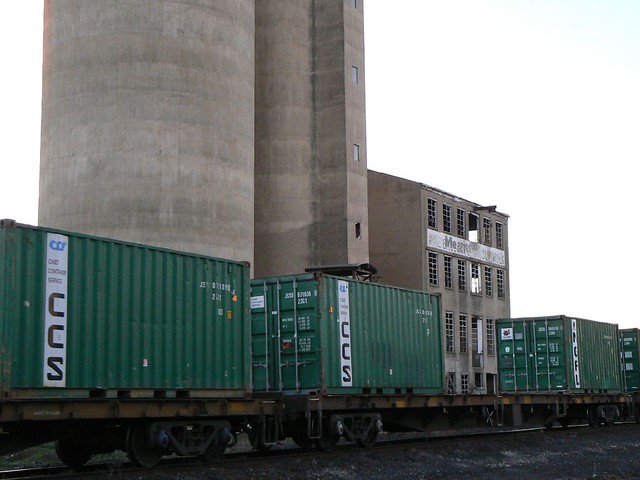 Container flats and disused mill