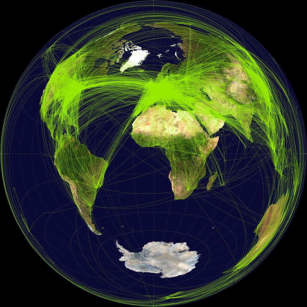 World airline route map, 2010
