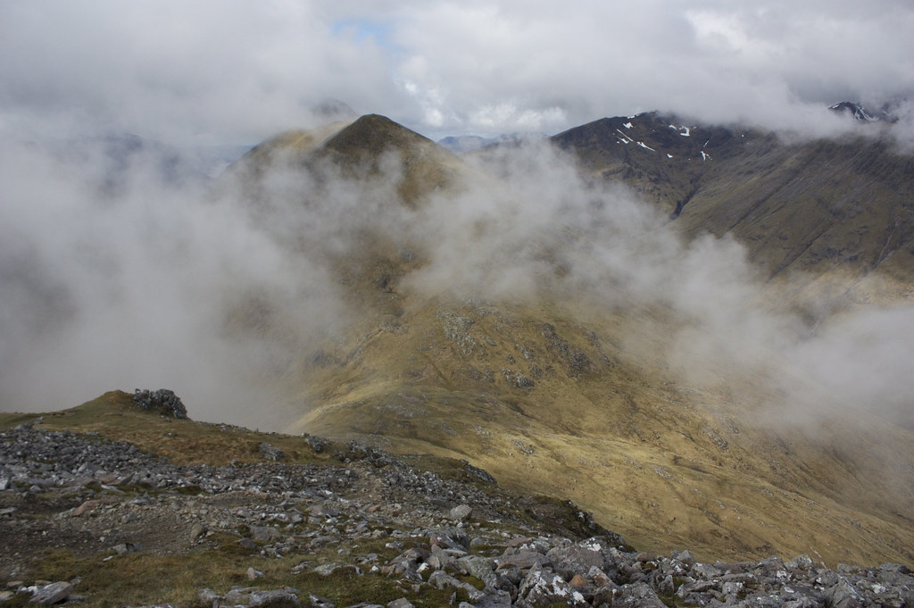The rest of Buachaille Etive Beag in cloud