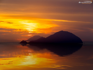 Aeolian Islands during sunset