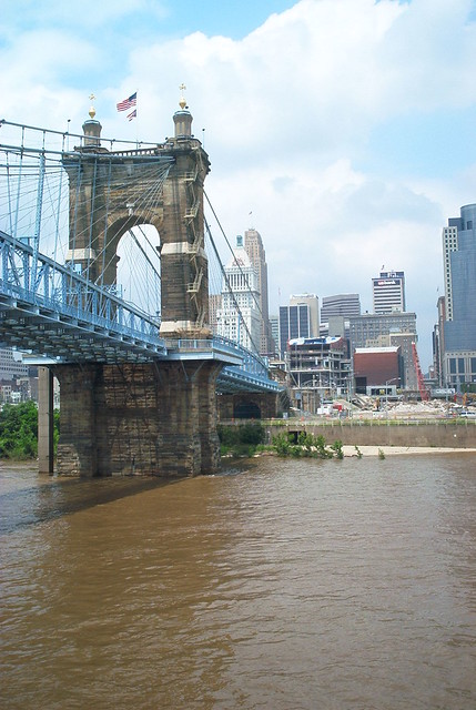 Bridge over the Ohio River into Cincy.
