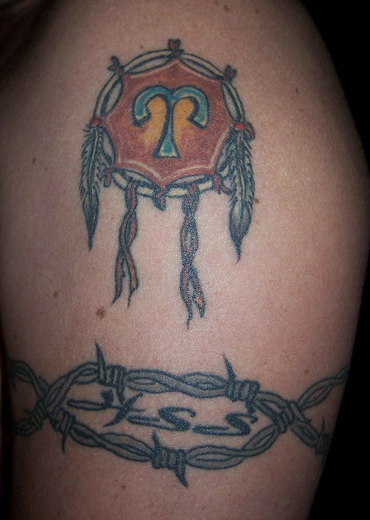 Zodiac tattoo Aries.