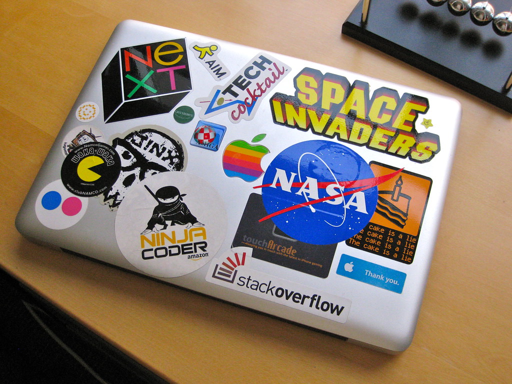 MacBook stickers, Just added the NASA sticker, which came f…