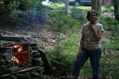 mom at the fire