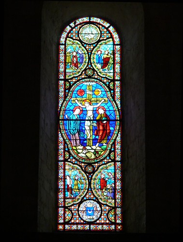 Plaque Mural Décorative En Métal Étain - Motif Vitrail D'Église - Dimensions 30x20 Cm - Neuf