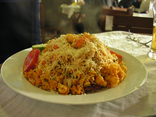 Arroz con Camarones - Rice with Shrimp at Canto Rana