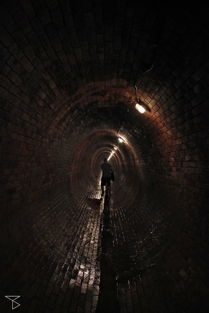 Inside the old sewer system