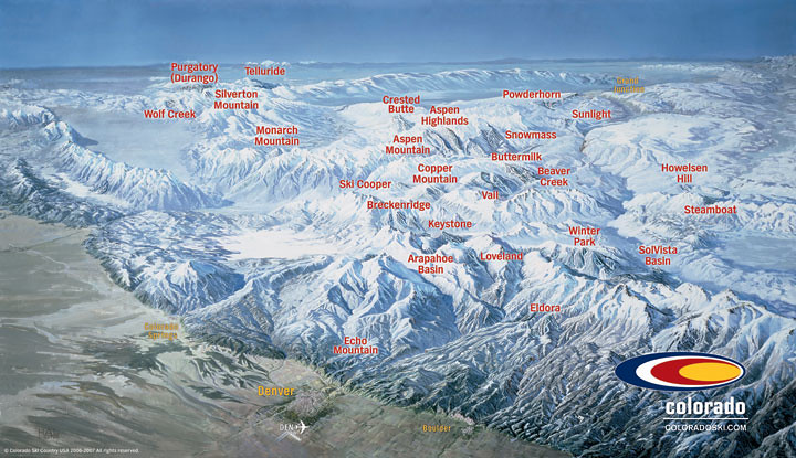 Colorado Map With Ski Resorts James Niehues | Wolf Creek In Colorado