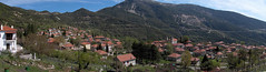 Greek mountain village panorama