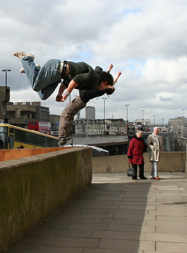 Street acrobats in Waterloo