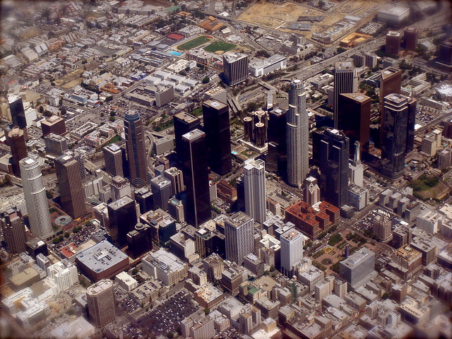 Aerial Photo of downtown Los Angeles California