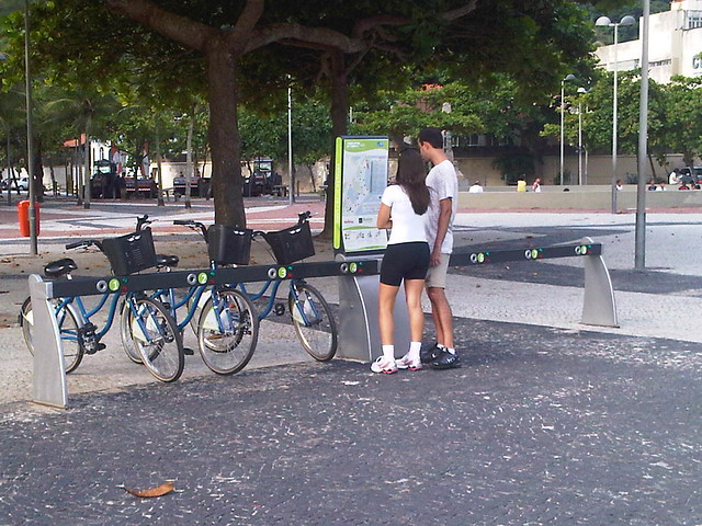 SAMBA Public Bike Sharing, Copacabana Beach, Rio de Janeiro Brasil, Sunday March 21 2010 - 000