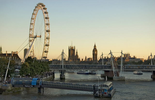 The London Eye and the UK Parliament