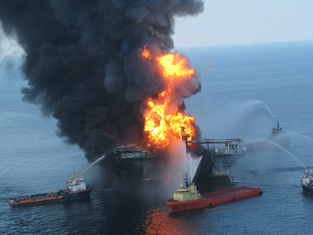 Deepwater Horizon Offshore Drilling Platform on Fire | Flickr