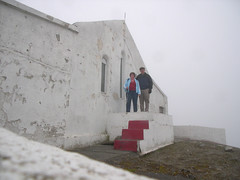 Carra and Jim made it to the top of Croagh Patrick, Mayo