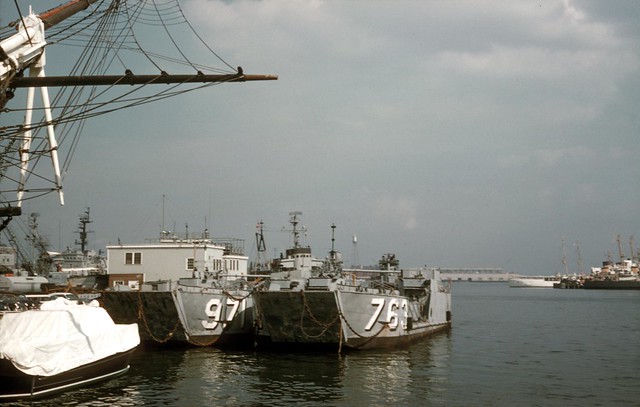 19600800S-b5  LCU-971 and LCU-763  Boston Naval Shipyard  Aug 1960