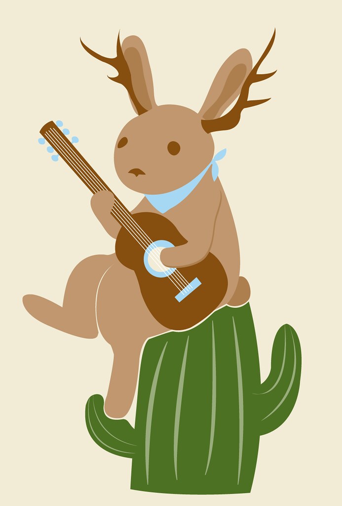 Jackalopes Are Real A Jackalope Playing A Guitar On A Ca Flickr
