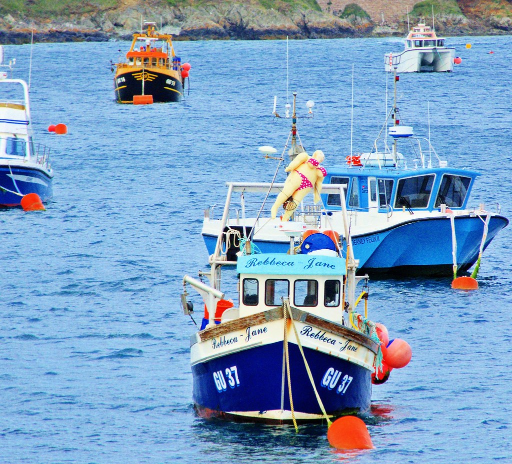 Fishing boat - Braye Bay - Alderney by neilalderney123