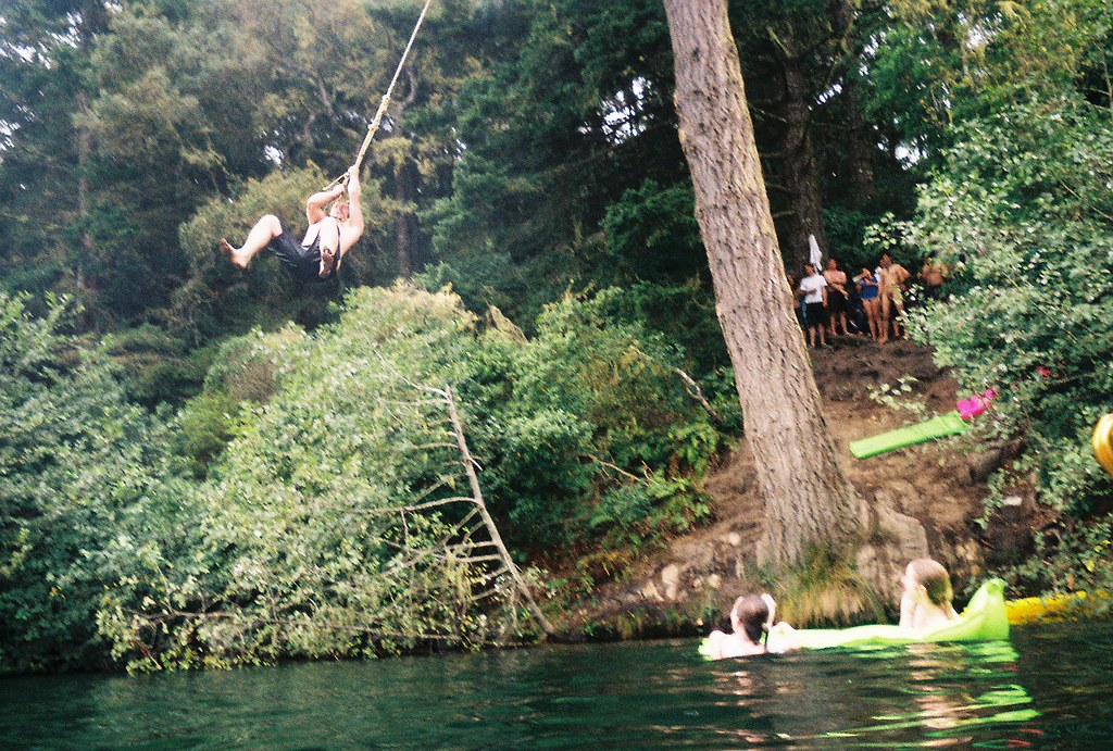 Bass Lake Rope Swing (Water Camera), Ape Do Good Screen Printing