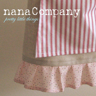 the Red and White candy shop half-apron for girls | by nanaCompany