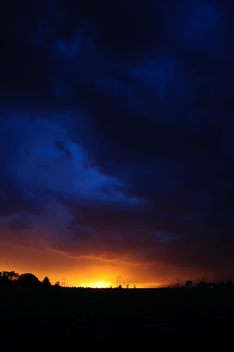 light sunset clouds texas thunderstorm
