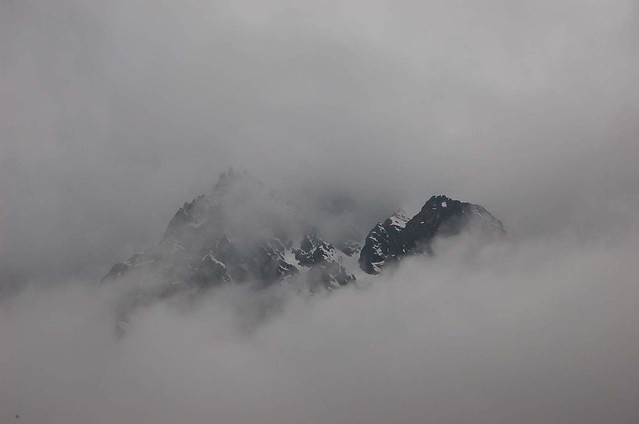 Mountains among clouds