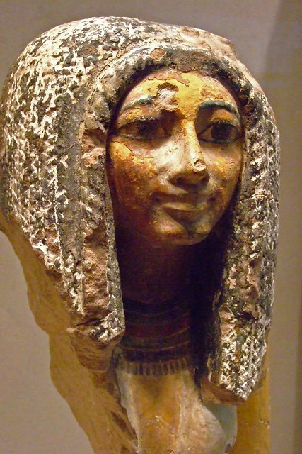 Bust of Egyptian Woman Dynasty 18 Thebes Sandstone (3)