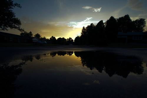 street sunset sky reflection water topv111 landscape puddle topv333 lexington kentucky 100v10f 1022mm coluds