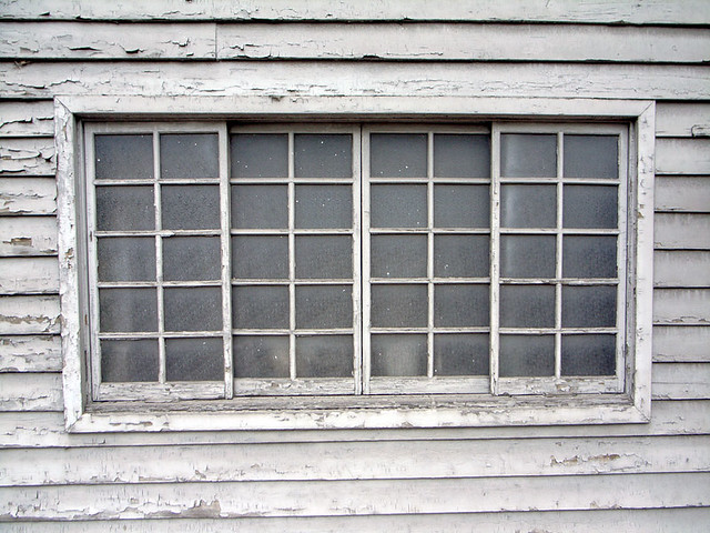 Old white window