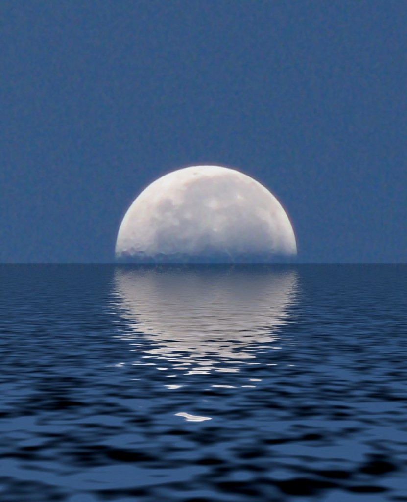Moon over the Water - "Lunar Reflections" .