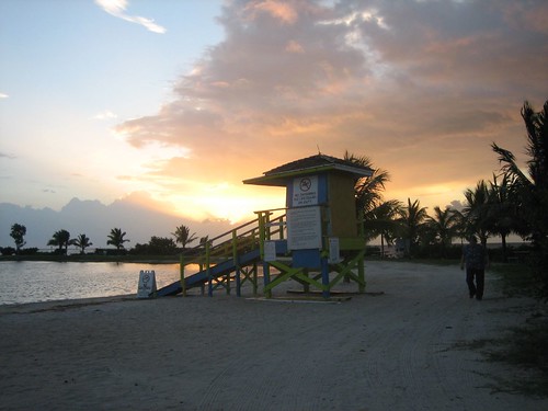 beach sunrise florida homestead lifeguardstand bayfrontpark