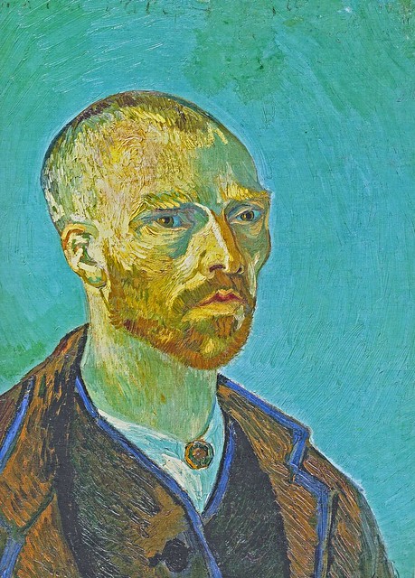 1888  Van Gogh Self Portrait(dedicated to Gauguin)(Fogg Art Museum, Harvard University )