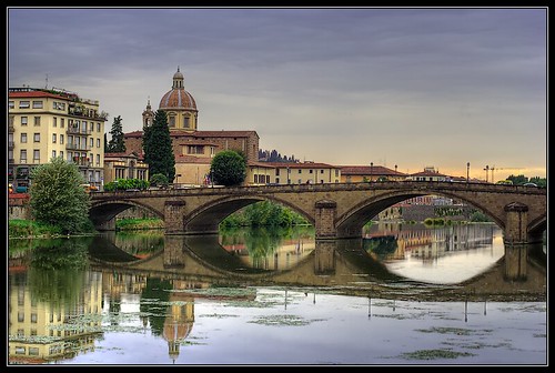 travel bridge summer italy reflection church architecture river 350d florence chiesa tuscany 2007 fiumearno 35faves abigfave superaplus aplusphoto superhearts thegoldenmermaid chiesadisfredianoincestello