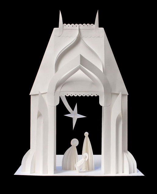 White Nativity - Paper Sculpture