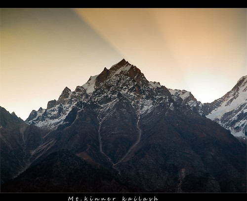 sky india snow mountains yellow sunrise geotagged hue himachal kinnaur kalpa jorkanden kinnerkailash geo:lat=3154627725206683 geo:lon=7824548438890675