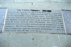 NYC - Civic Center: Nathan Hale City Hall Park - Croton Fountain floor marking
