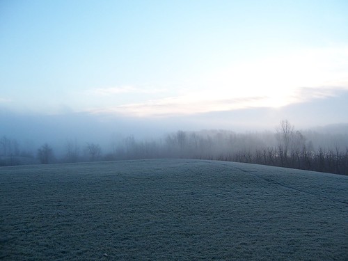 morning mist fog sunrise frost