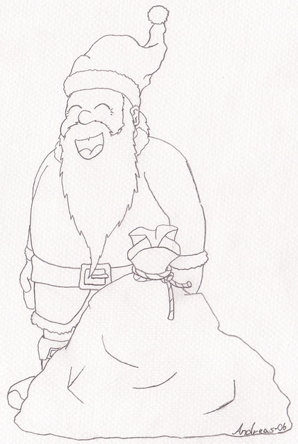 Santa original drawing
