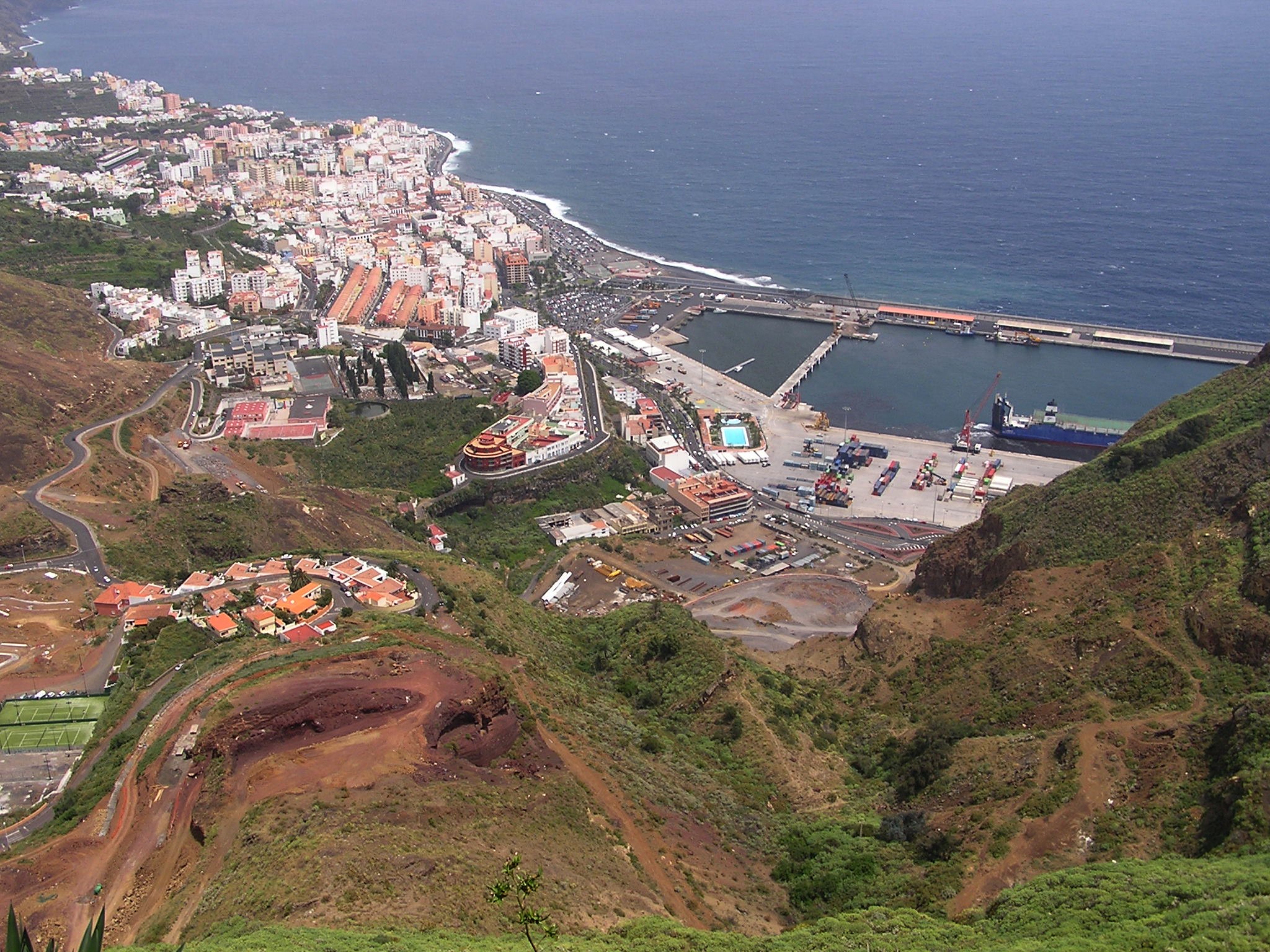 Vista de Santa Cruz de la Palma islas Canarias