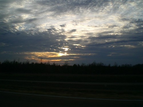 road trip sunset sky clouds landscape