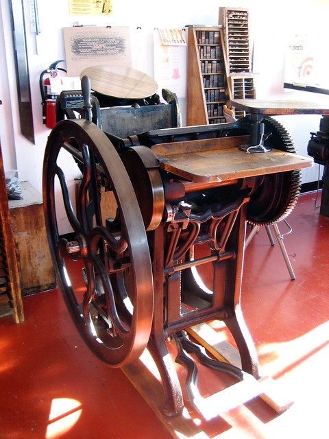 Treadle-powered letterpress (C&P Oldstyle)