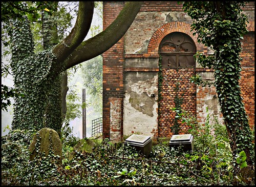 old house abandoned cemetery graveyard dead death bricks poland polska funeral jewish forsaken cieszyn decayed