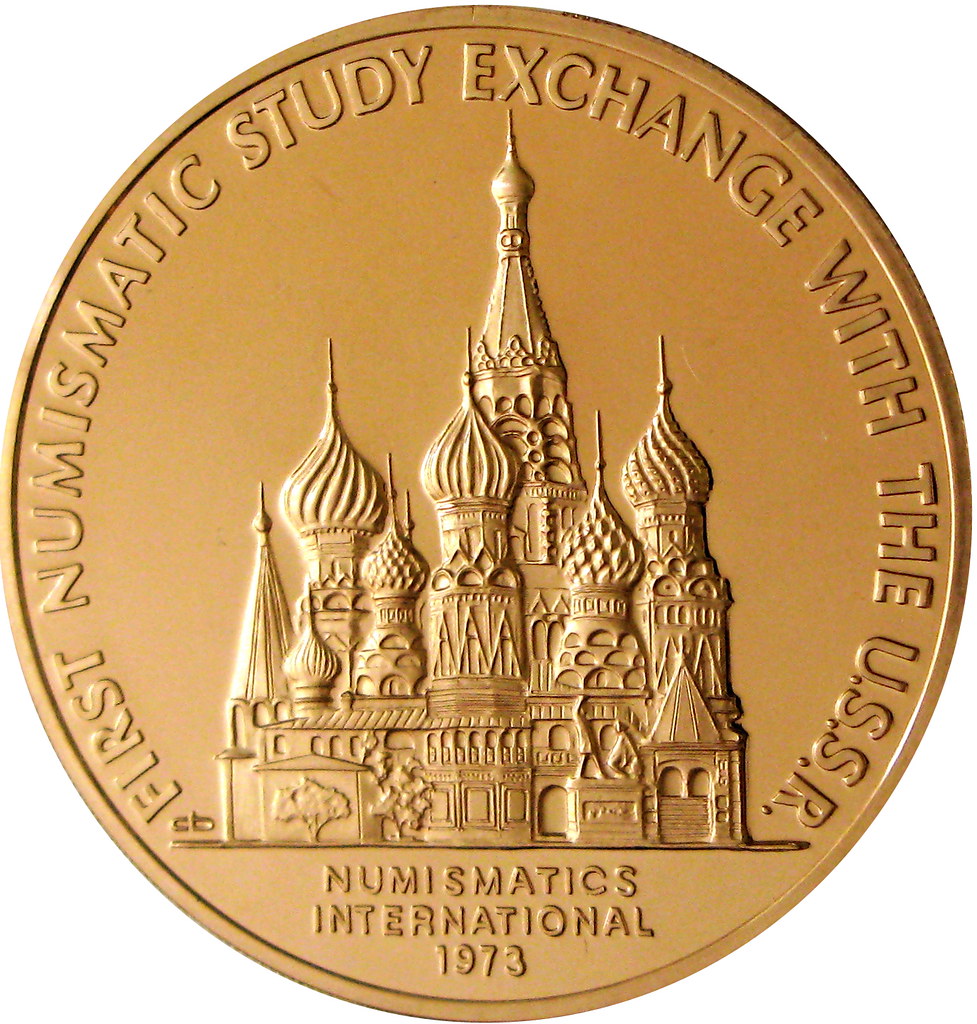 Bronze Franklin Mint First Numismatic Study Exchange with the USSR 1973